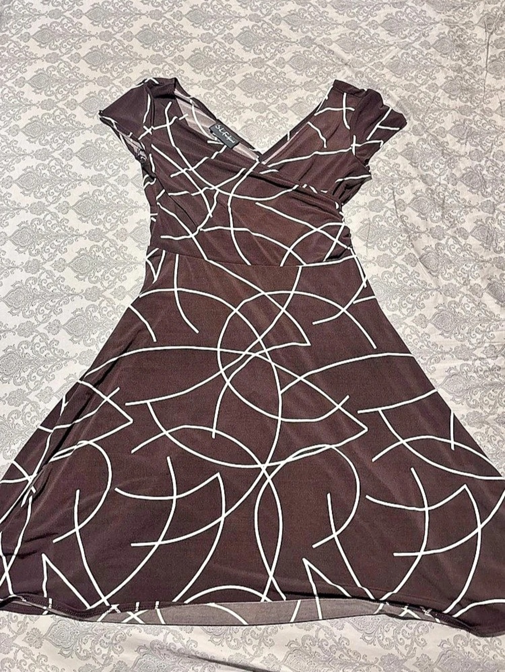 Abstract Print Mini Dress Size Medium